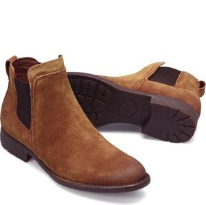 Born Women Laney Ankle Leather Moto Boots shoes sz 6.5M